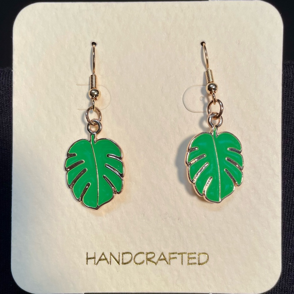Monstera Leaf Earrings